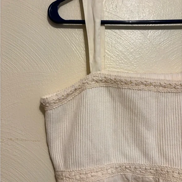 Cider White Sleeveless Peplum Crop Top - Picture 6 of 8